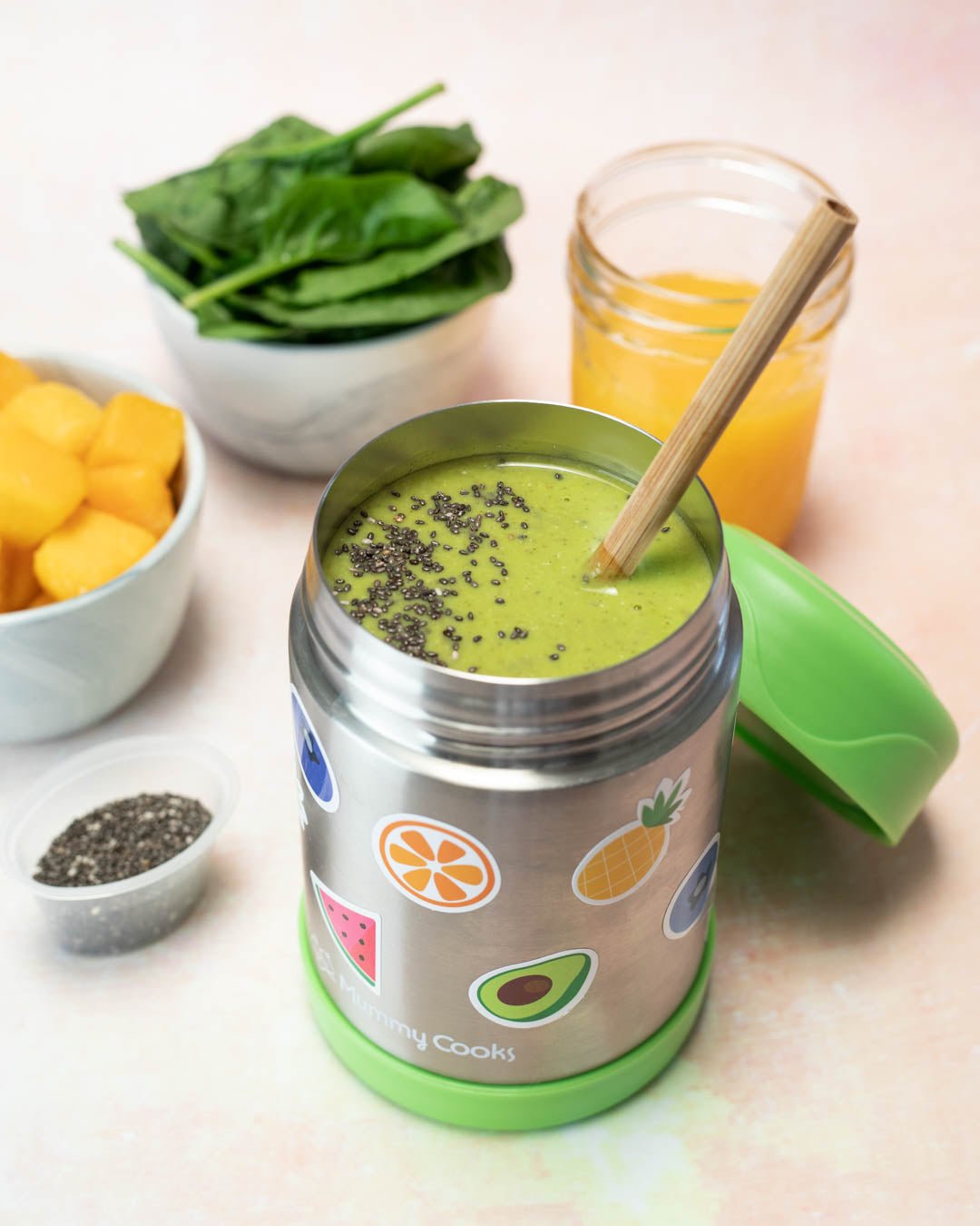 Green Food Flask - Mummy Cooks