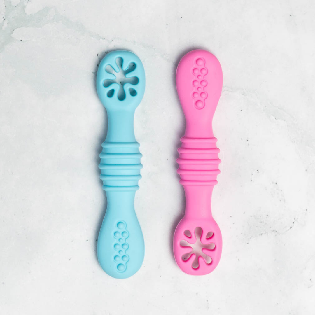 Silicone Training Spoon Teether (set of two)