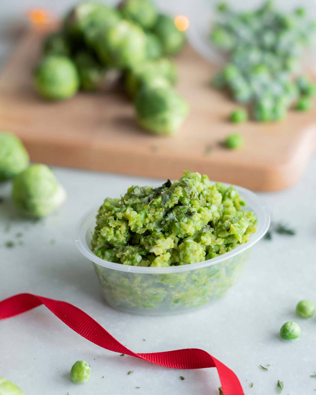 Brussels Sprout and Pea Purée