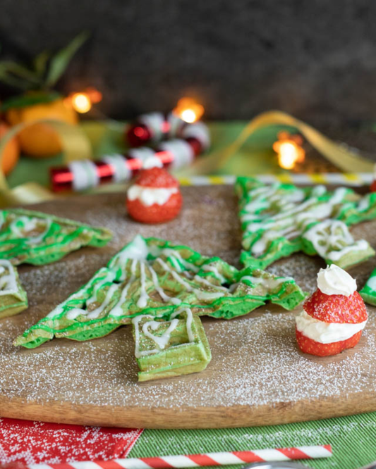 Christmas Tree Waffles