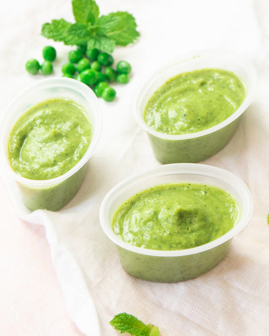 Courgette, Mint and Pea Puree