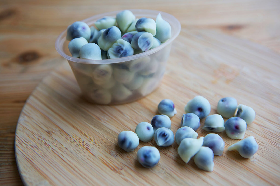 Frozen Yogurt Covered Blueberries