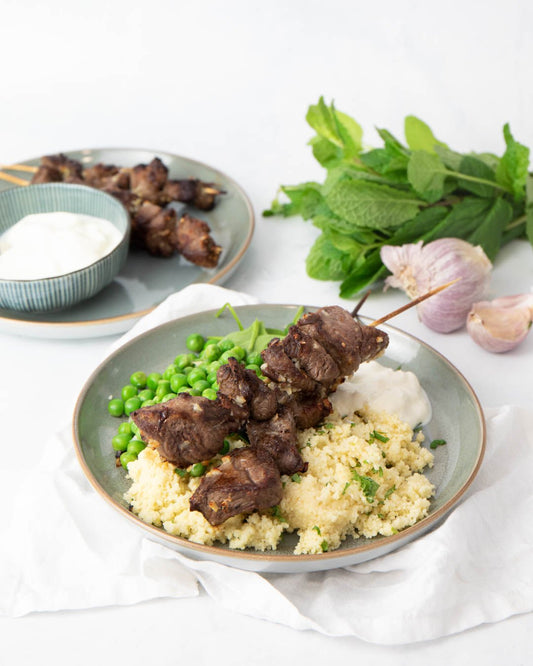 Garlic and Mint Lamb Skewers by Siobhan Berry - MummyCooks.com 