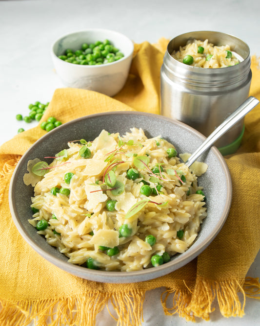 Peas and Parmesan Orzo
