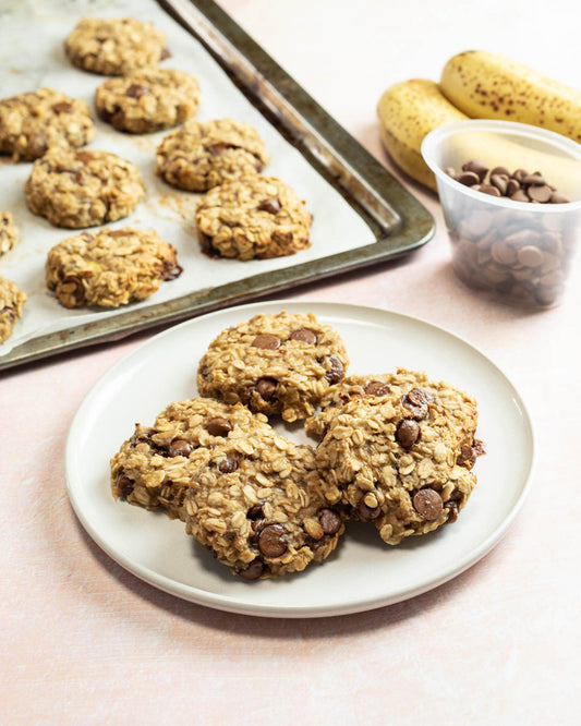 Peanut Butter Banana Oat Cookies