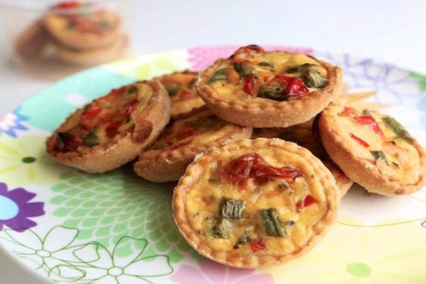 Mini vegetable quiche