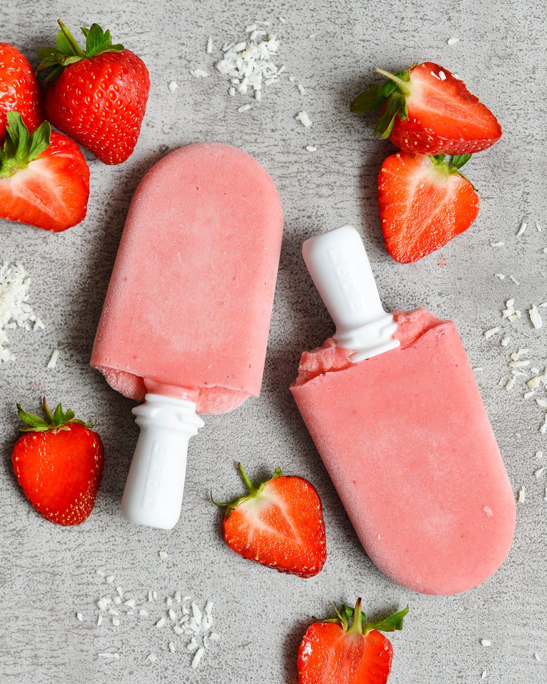 Strawberry & Vanilla Ice Pops