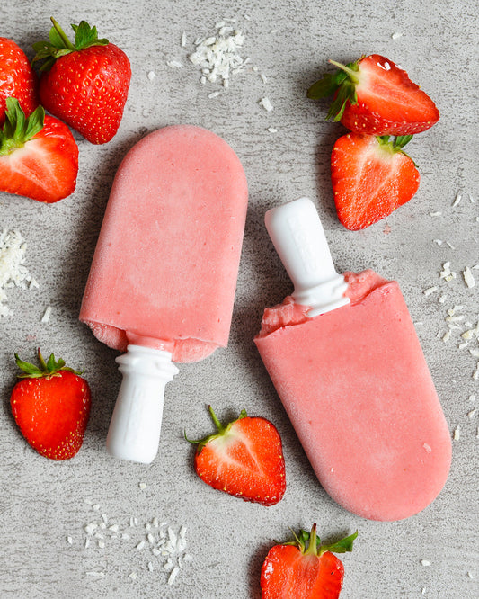 Strawberry & Vanilla Ice Pops