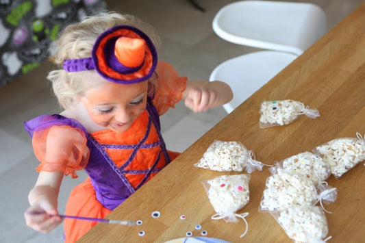 Healthy Halloween Ghost Popcorn