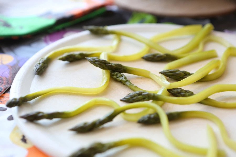 Asparagus Snakes for Baby