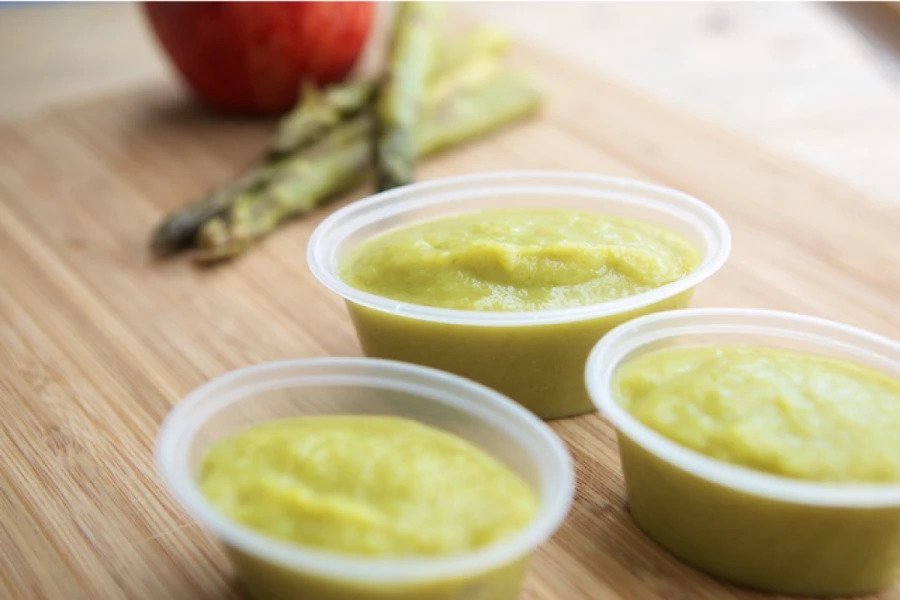 Asparagus and Apple Purée