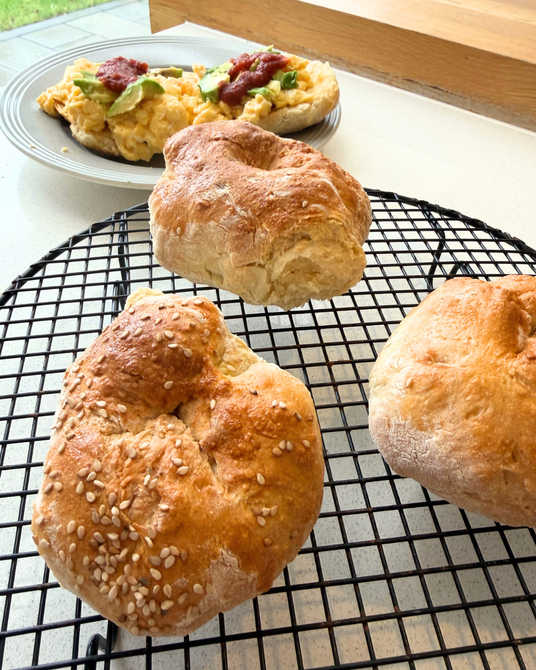 2-Ingredient Air Fryer Bagels - Baby Edition