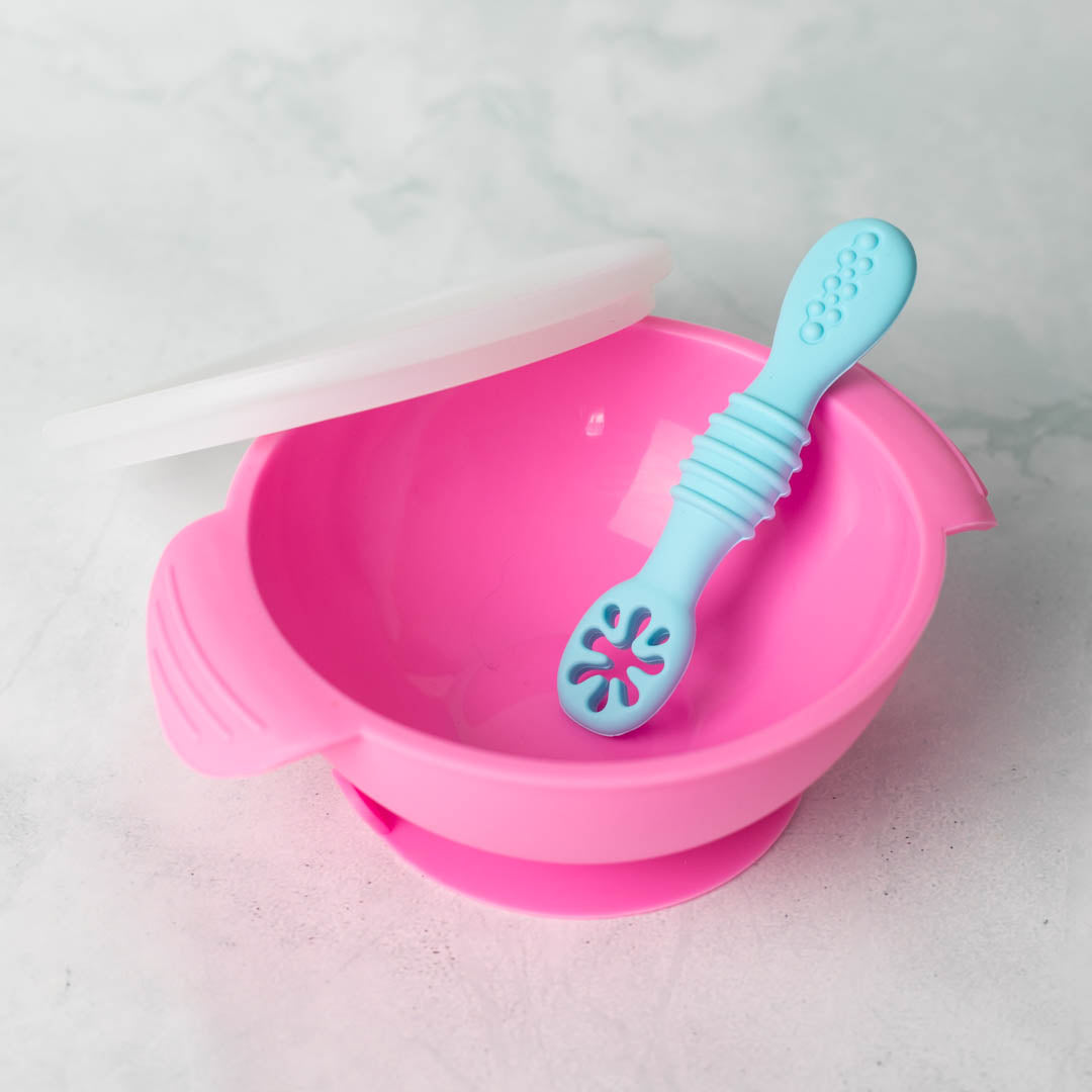 Silicone Bowl with Lid & Spoon