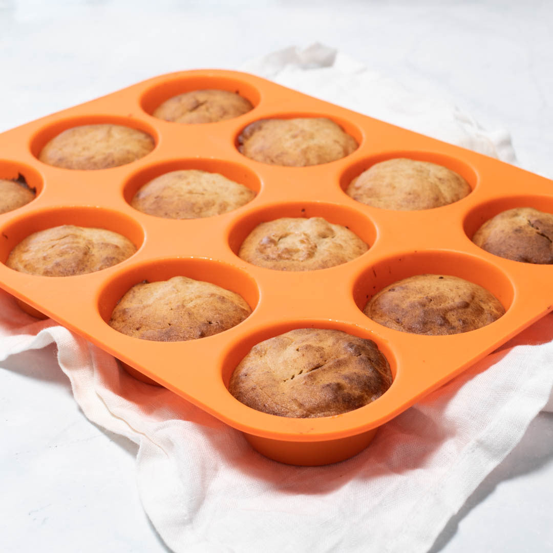 12 moules à muffins en silicone